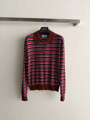 Prada/26 Early Autumn latest collared knit Polo shirt.