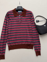 Prada/26 Early Autumn latest collared knit Polo shirt.