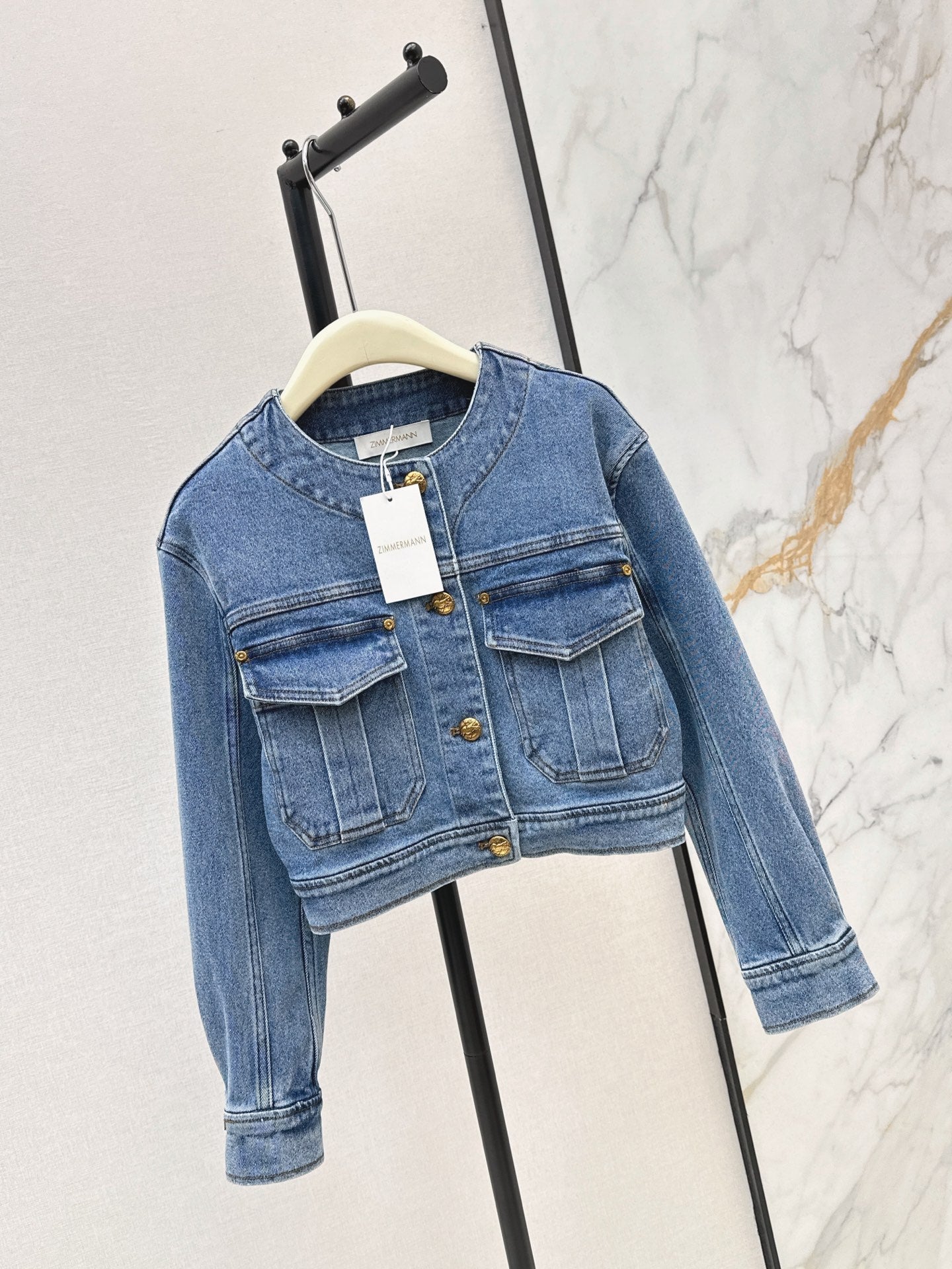 zimmermann/26 Early Autumn New Retro Vacation Style Denim Set
