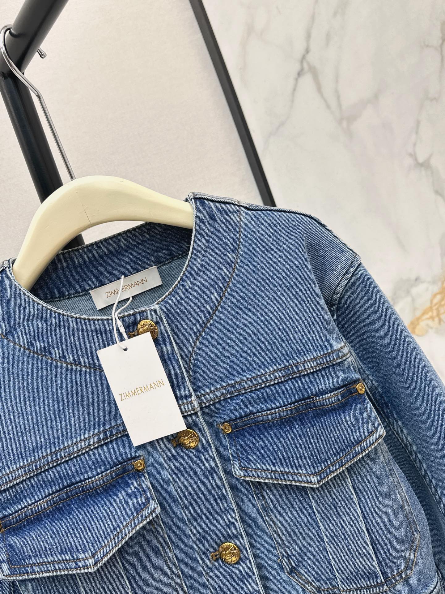 zimmermann/26 Early Autumn New Retro Vacation Style Denim Set