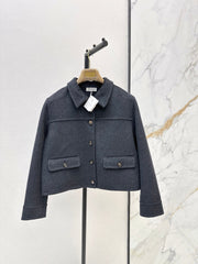 Brunello Cucinelli/26Ss Early Autumn Latest Minimalist Short Wool Coat
