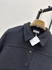 Brunello Cucinelli/26Ss Early Autumn Latest Minimalist Short Wool Coat