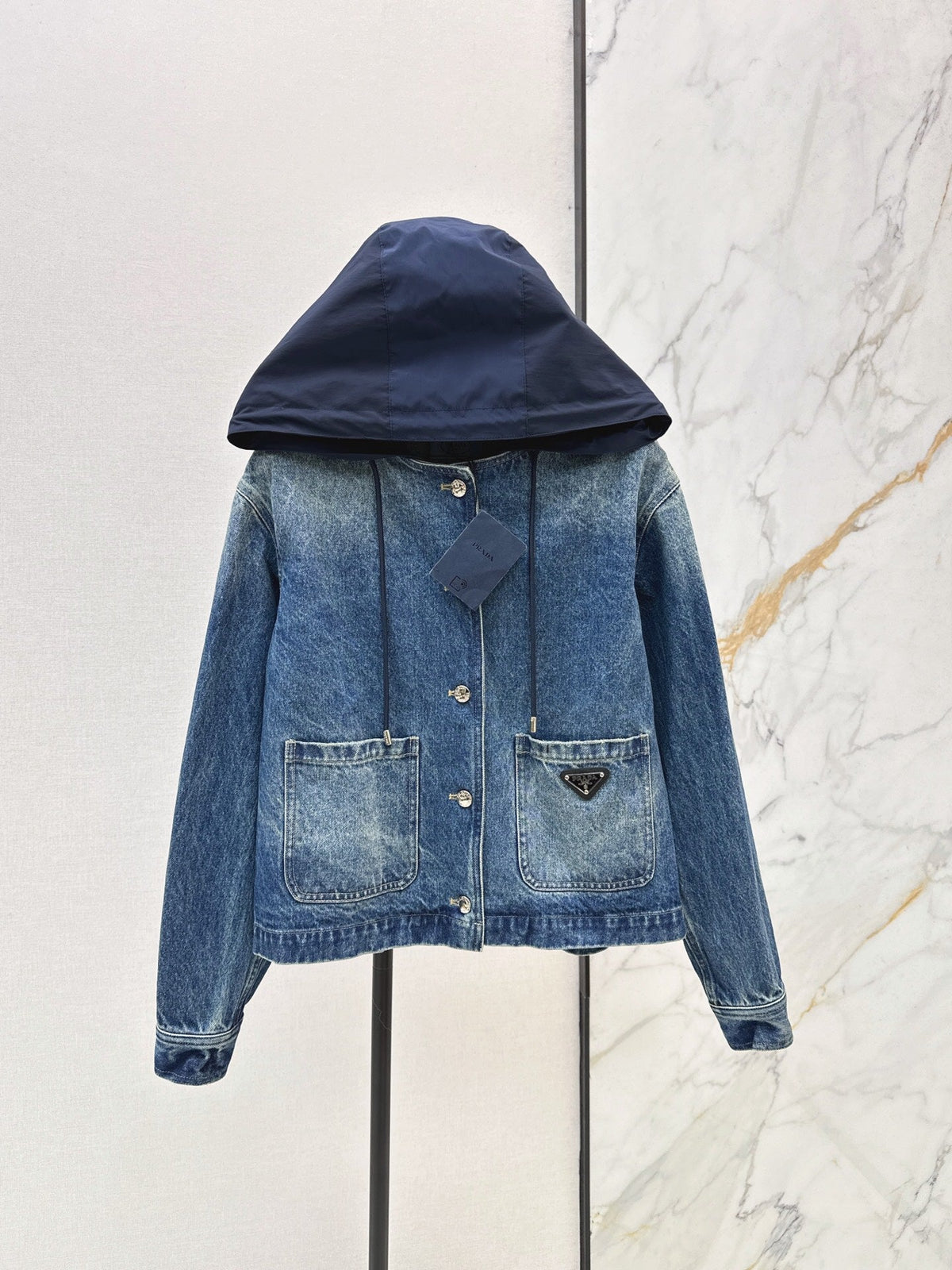 Prada/26 Early Fall New Hooded Denim Jacket