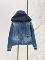 Prada/26 Early Fall New Hooded Denim Jacket