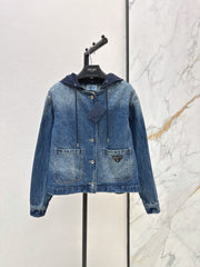Prada/26 Early Fall New Hooded Denim Jacket