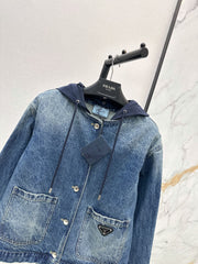 Prada/26 Early Fall New Hooded Denim Jacket