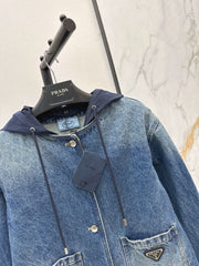Prada/26 Early Fall New Hooded Denim Jacket