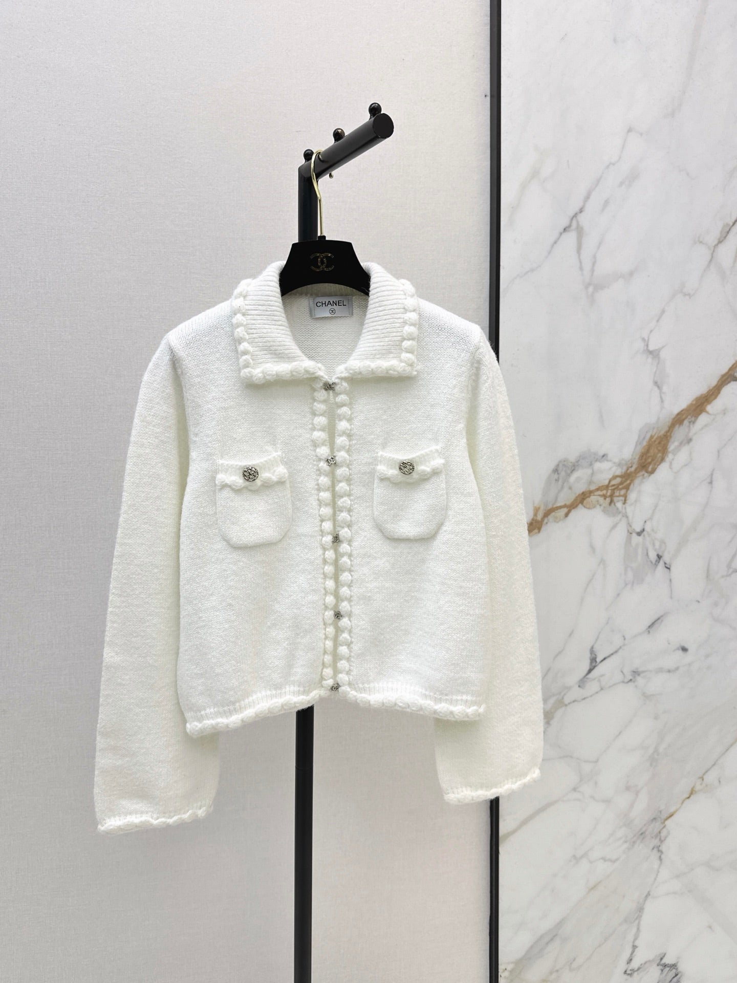 Chanel/26 Early Autumn Latest Coco Girl Polo Collar Knit Cardigan