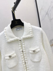 Chanel/26 Early Autumn Latest Coco Girl Polo Collar Knit Cardigan