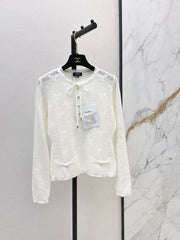 Chanel/26 Early Autumn Latest Hollow-Out Long-Sleeve Knit Sweater