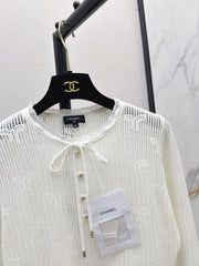 Chanel/26 Early Autumn Latest Hollow-Out Long-Sleeve Knit Sweater