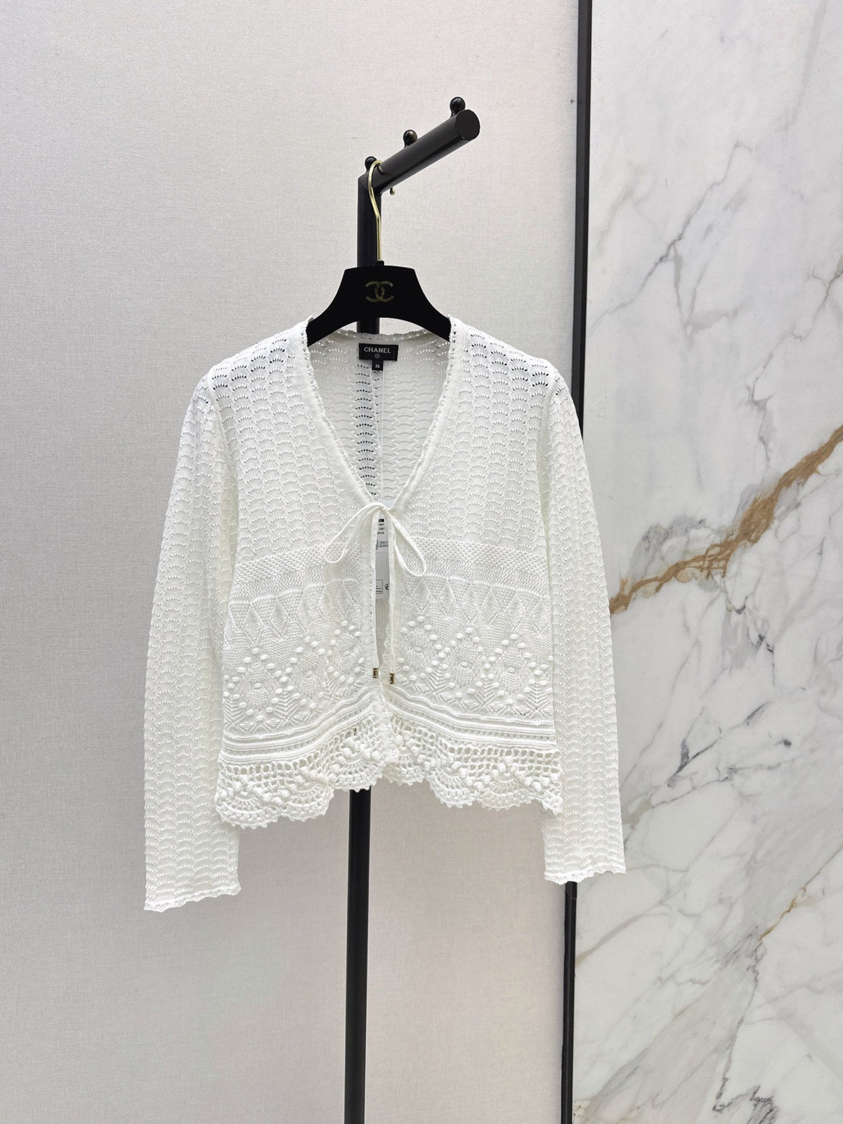 chanel/26 Early Autumn New Hollow-Out Short Knit Cardigan