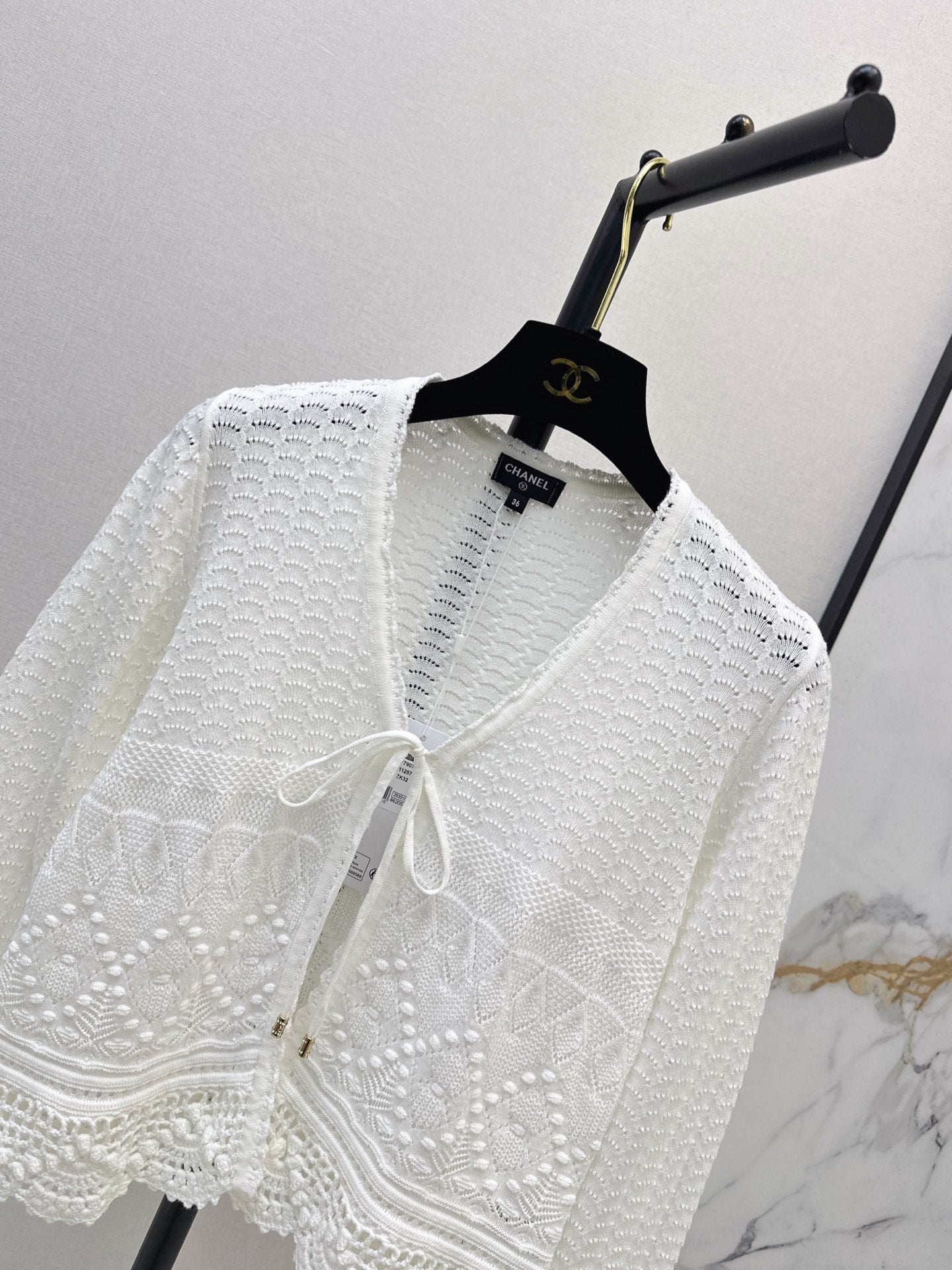chanel/26 Early Autumn New Hollow-Out Short Knit Cardigan