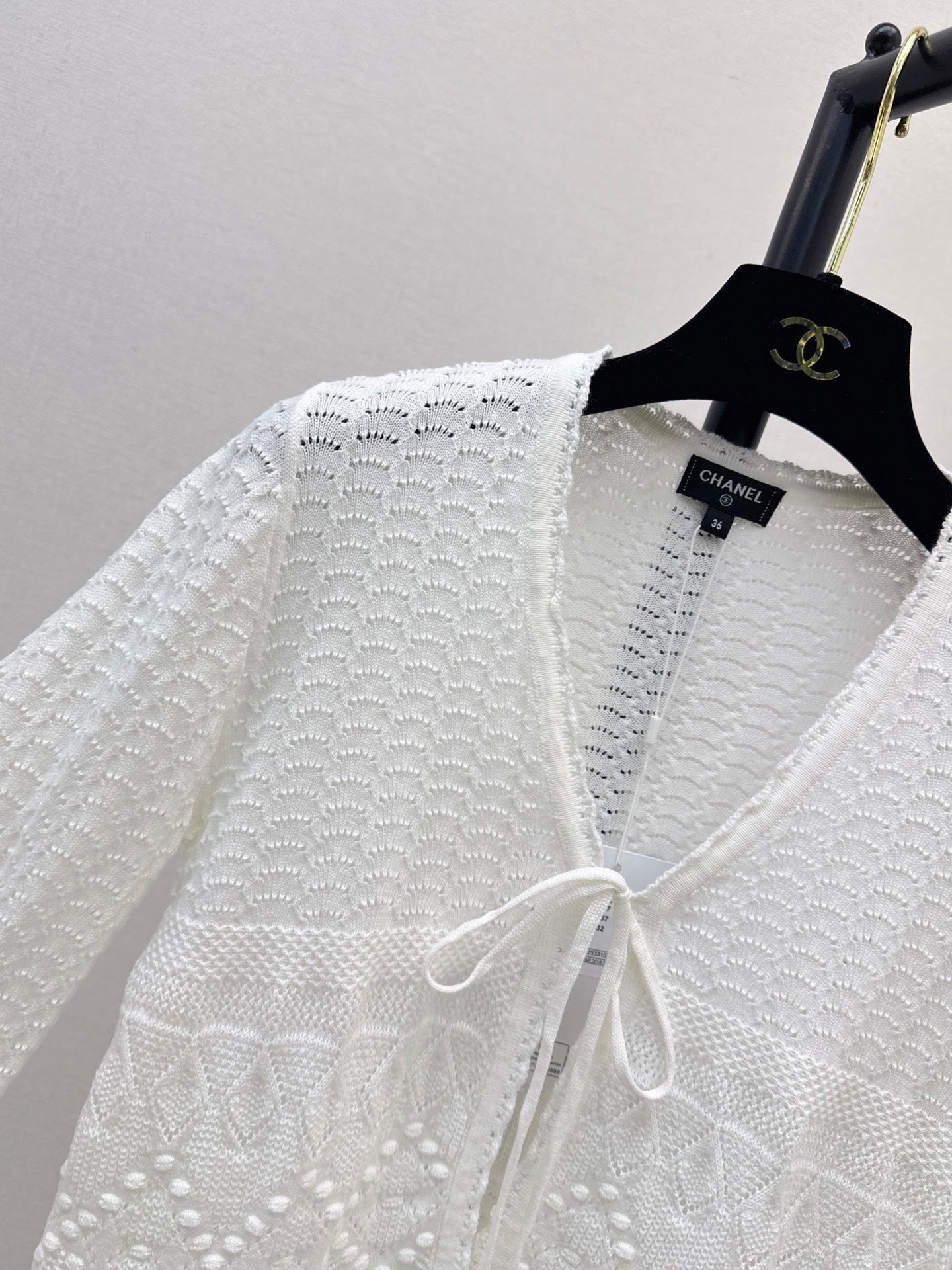 chanel/26 Early Autumn New Hollow-Out Short Knit Cardigan