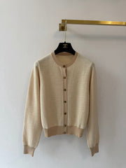 LORO PIANA/26 Round Neck Long Sleeve Cardigan