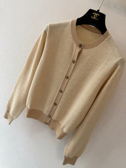 LORO PIANA/26 Round Neck Long Sleeve Cardigan