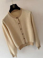 LORO PIANA/26 Round Neck Long Sleeve Cardigan