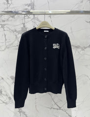 MiuMiu/26 New Early Autumn Knight Logo Wool-Cashmere Blend Cardigan