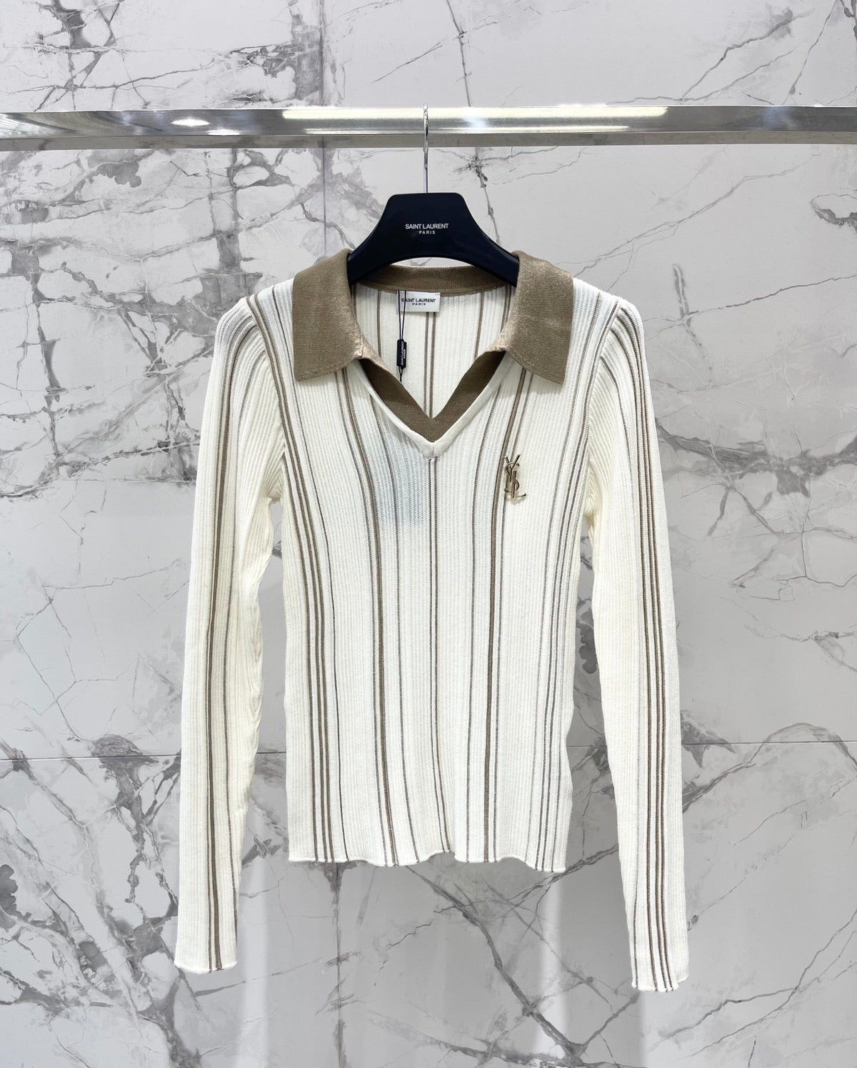 Yves Saint Laurent/26 New Kids' Colorblock Two-in-One Collar Knit Sweater