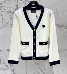 chanel/26 New Jacquard V-Neck Knit Cardigan