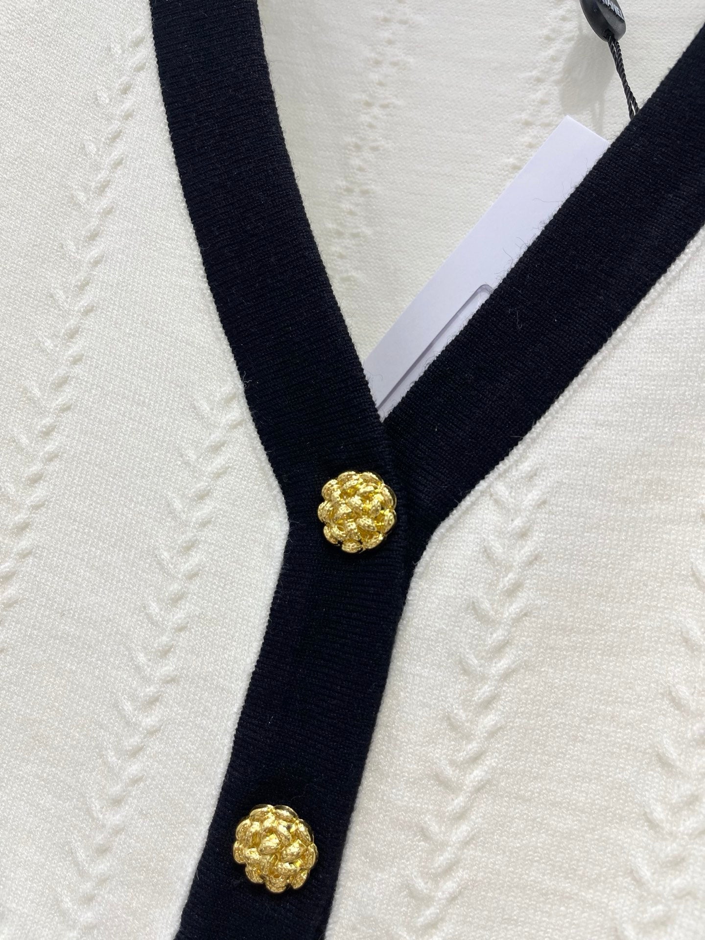 chanel/26 New Jacquard V-Neck Knit Cardigan