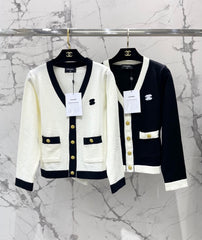 chanel/26 New Jacquard V-Neck Knit Cardigan