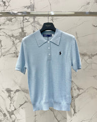 Ralph Lauren / 26 New Polo Collar Embroidered Pony Knit Short Sleeve