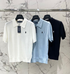 Ralph Lauren / 26 New Polo Collar Embroidered Pony Knit Short Sleeve