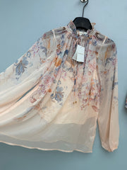 zimmermann/26 New Style Watercolor Floral Print Chiffon Top + Shorts Set for Sale