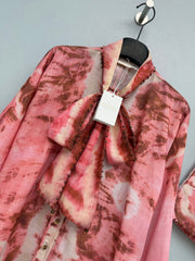 zimmermann/26 New Pink-Brown Gradient Tie-Dye Set