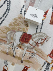 Hermes/26 New Equestrian-Style Lightweight V-Neck Knit Cardigan