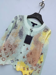 Louis Vuitton/26 New Watercolor Gradient Monogram Cardigan