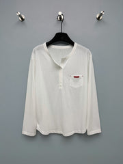 Prada / New Half-Button Henry Collar Long-Sleeve Top