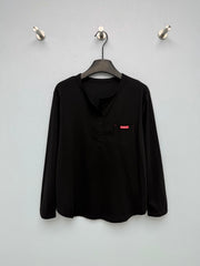 Prada / New Half-Button Henry Collar Long-Sleeve Top