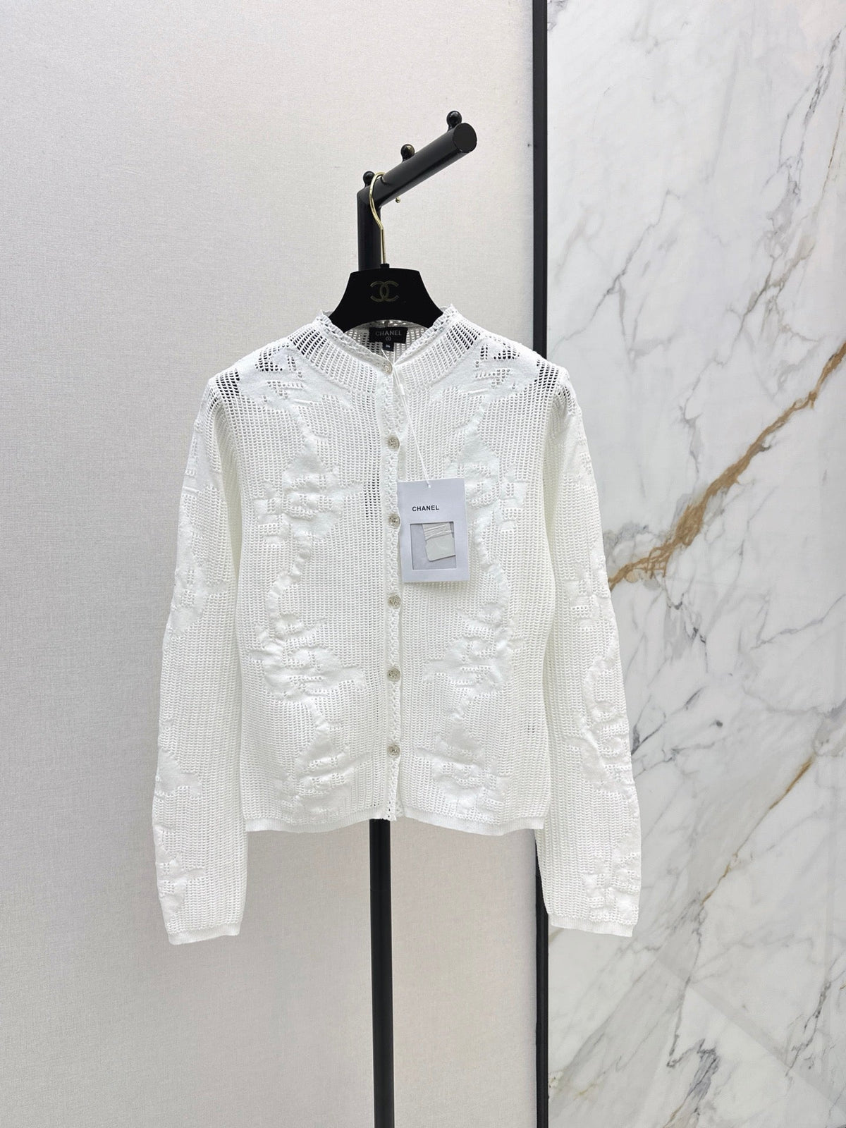 Chanel/26 Early Autumn Latest Hollow Floral Jacquard Knit Cardigan