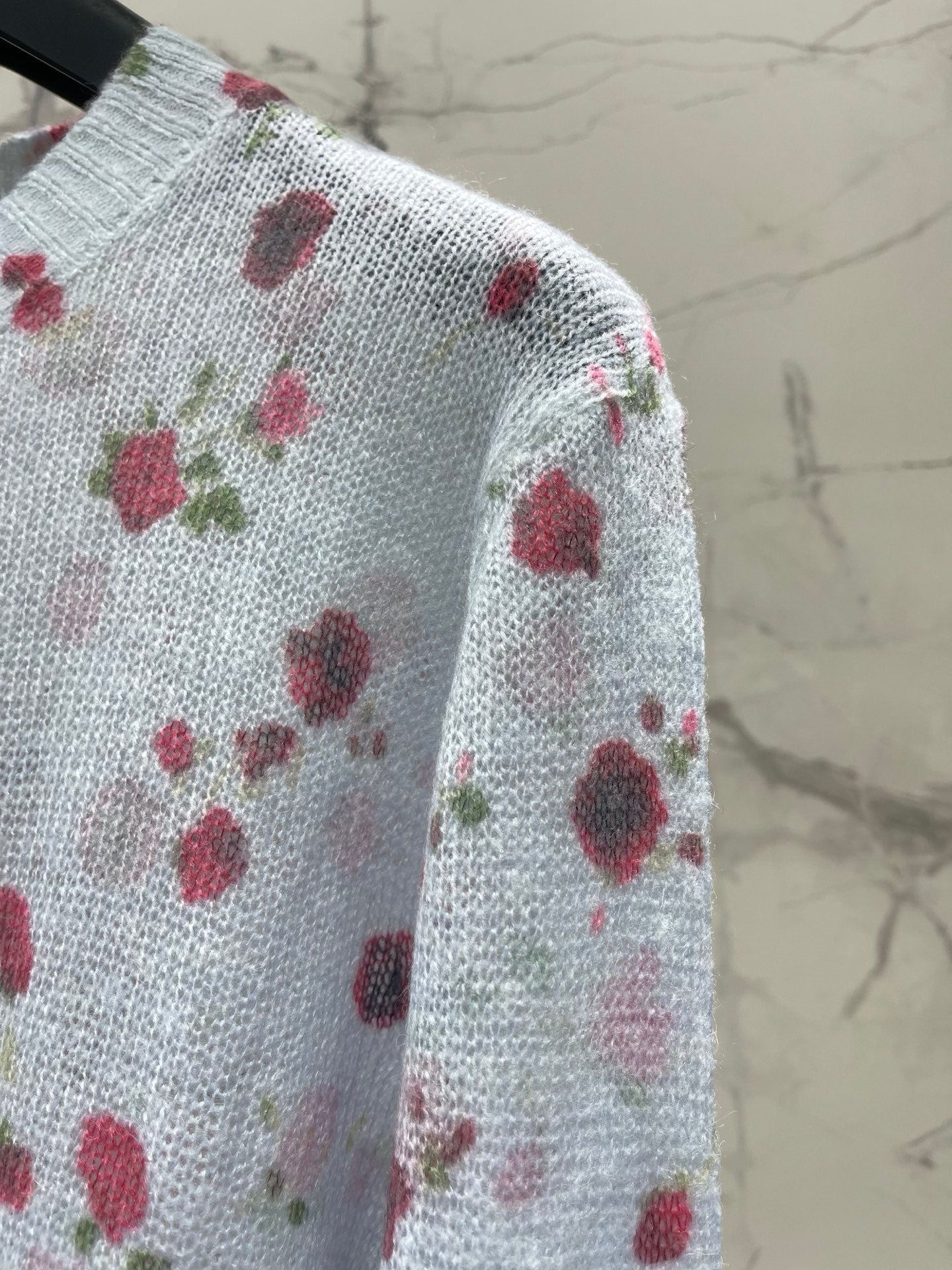 Dior/New Ombre Floral Print Knit Cardigan