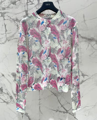 Dior/New Ombre Floral Print Knit Cardigan