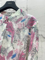 Dior/New Ombre Floral Print Knit Cardigan