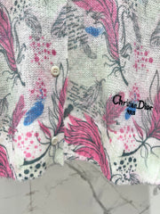 Dior/New Ombre Floral Print Knit Cardigan
