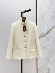 Loro Piana / New Elegant Stand-Collar Wool Blend Coat
