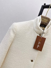 Loro Piana / New Elegant Stand-Collar Wool Blend Coat