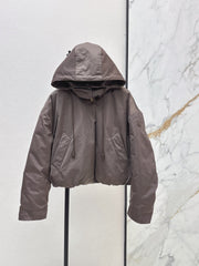 Prada/26 Latest Gray-Coffee Goose Down Short Jacket