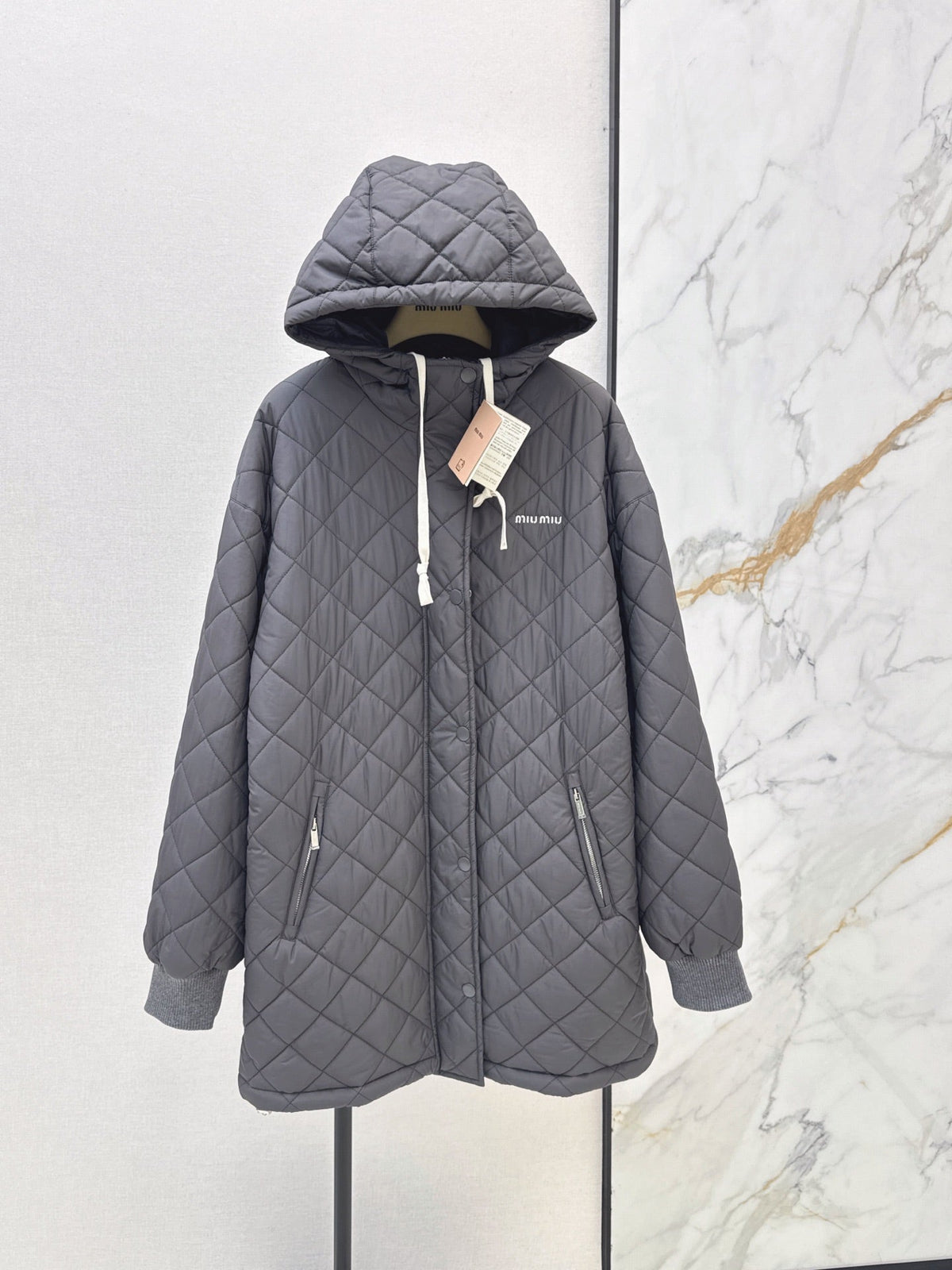 MiuMiu/26 Latest Hooded Mid-Length Oversized Cotton Jacket