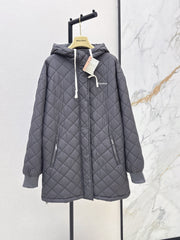 MiuMiu/26 Latest Hooded Mid-Length Oversized Cotton Jacket