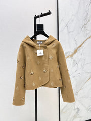 Hermès / 26 Fall/Winter Latest Hooded Double-Sided Wool Coat