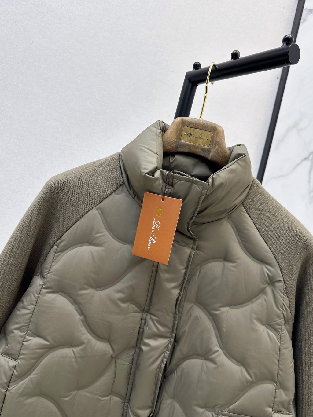 LORO PIANA/26Latest Autumn/Winter Knit-Panel Down Jacket