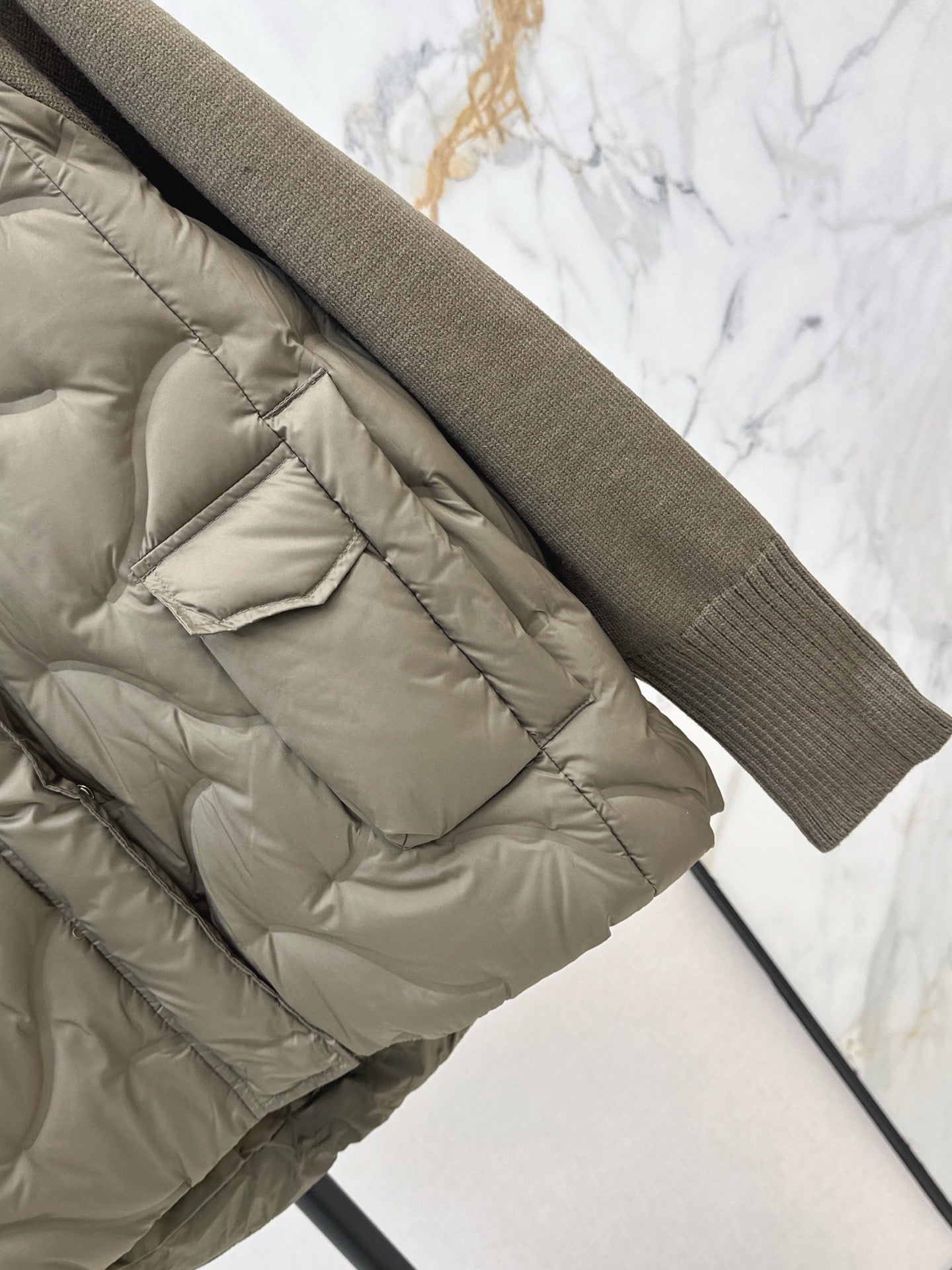 LORO PIANA/26Latest Autumn/Winter Knit-Panel Down Jacket