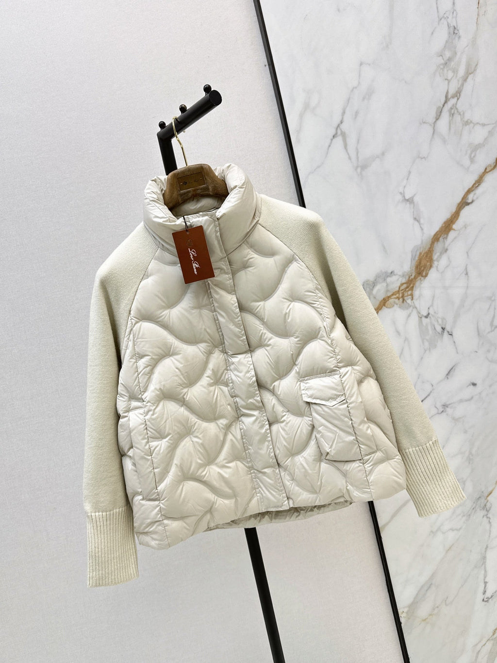 LORO PIANA/26Latest Autumn/Winter Knit-Panel Down Jacket
