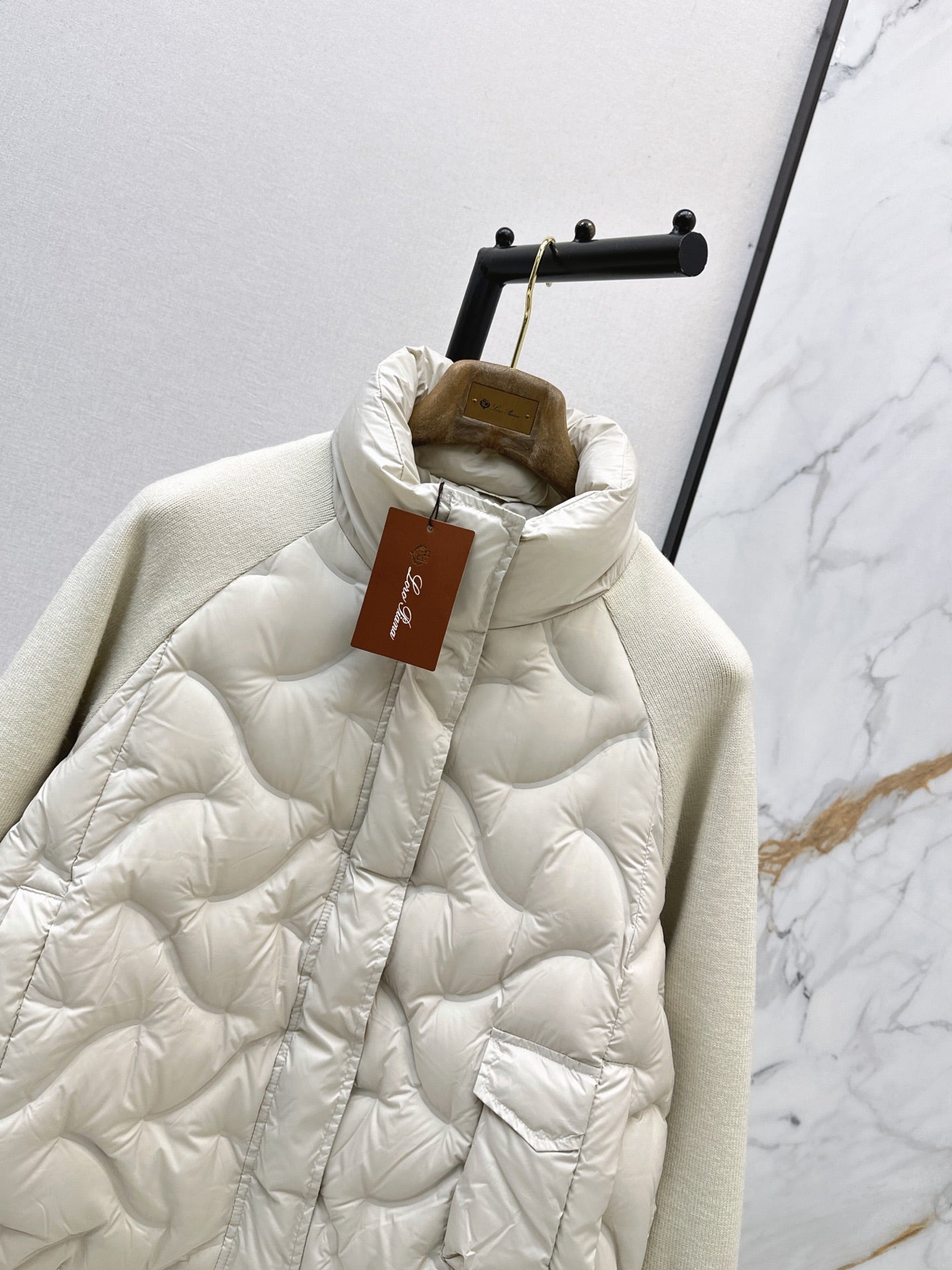 LORO PIANA/26Latest Autumn/Winter Knit-Panel Down Jacket