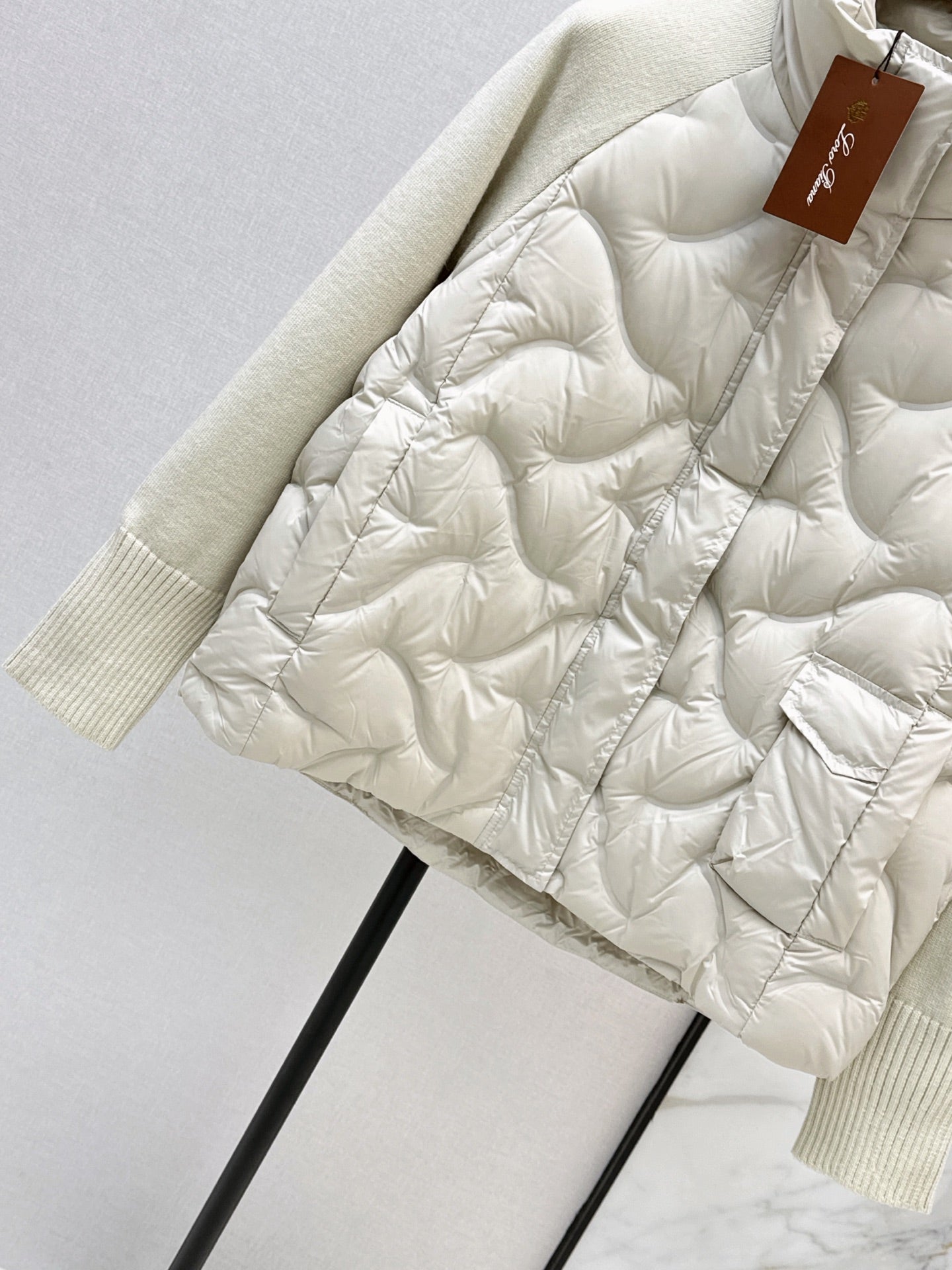 LORO PIANA/26Latest Autumn/Winter Knit-Panel Down Jacket